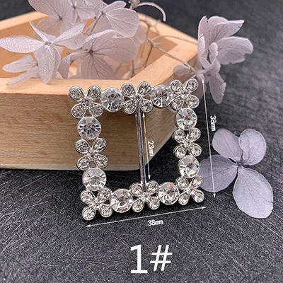 Meetee 5 шт. Стразы три скользящие пряжки сплав жемчужный пояс одежда украшение в