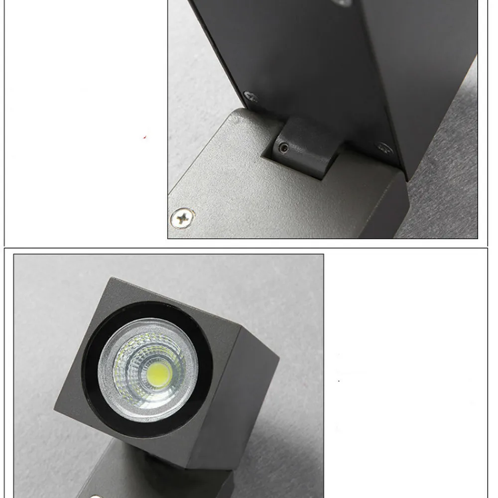 

Outdoor LED wall lamp shaking head balcony corridor door wall adjustable waterproof courtyard square lamp WF9151120