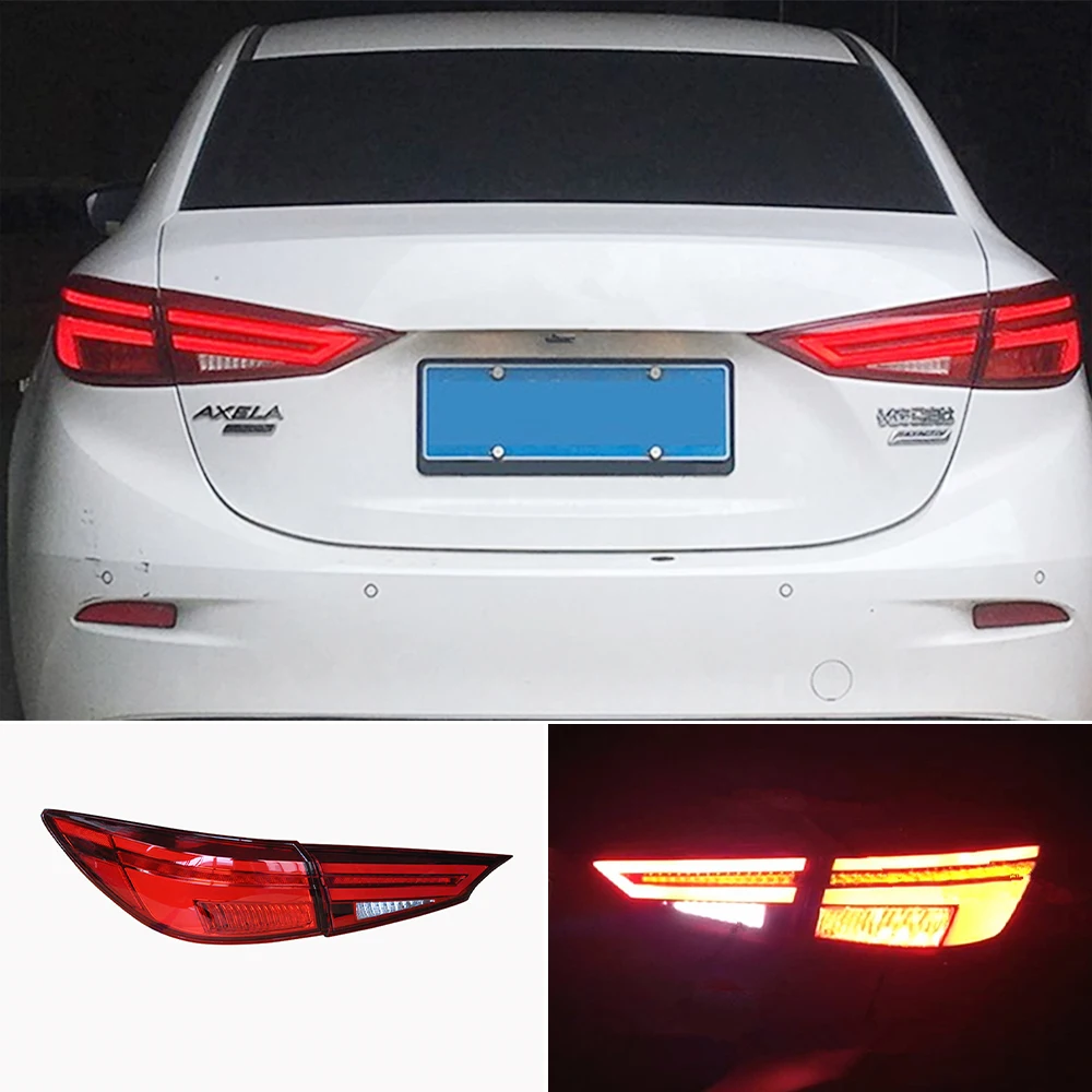 2PSC для Mazda3 Axela 2014 2015 2016 2017 хвост светильник s Mazda 3 M3 светодиодный фонарь задний Certa