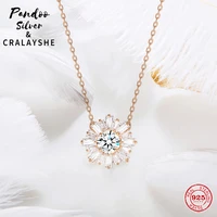 trend s925 sterling silver jewelry 11 copyswan sunshine sun flower necklace for women elegant gift party jewelry with logo