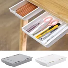 Ящик для хранения, самоклеящийся лоток для карандашей, подставка для ручек, ящик для хранения под столом, скрытый столик ящик, Домашний Органайзер, коробка