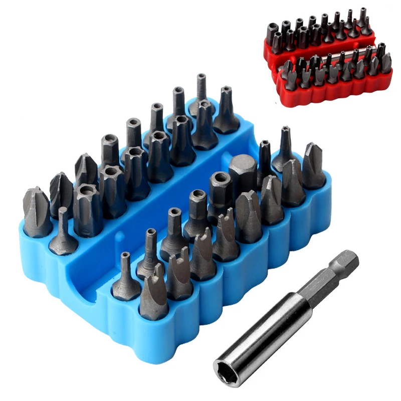 Security Bit Set with Magnetic Extension Holder Tamper Proof Torq Torx Hex Star Screwdriver Bits | Инструменты