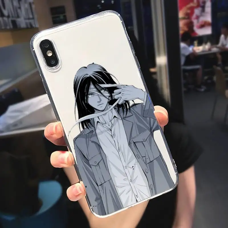 

Attack on Titan Eren Jaeger anime Phone Case Transparent soft For iphone 5 5s 5c se 6 6s 7 8 11 12 plus mini x xs xr pro max