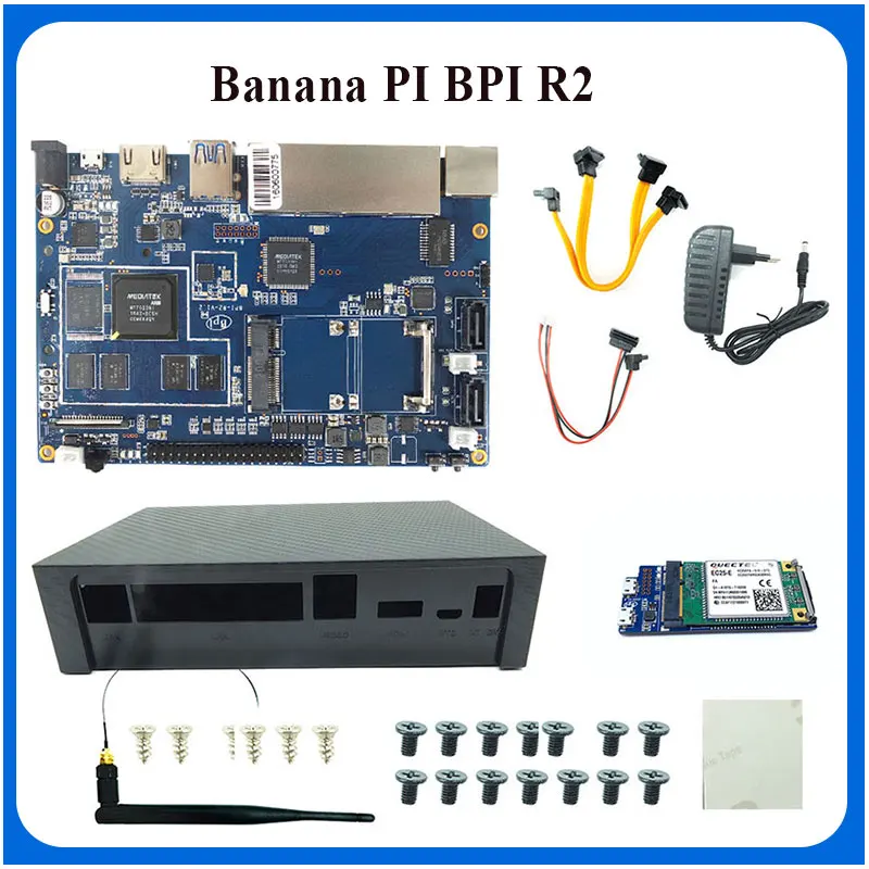 Banana PI BPI R2 MT 7623 Opensource маршрутизатор с чехол + мощность BPi EC25 4G модуль Прямая