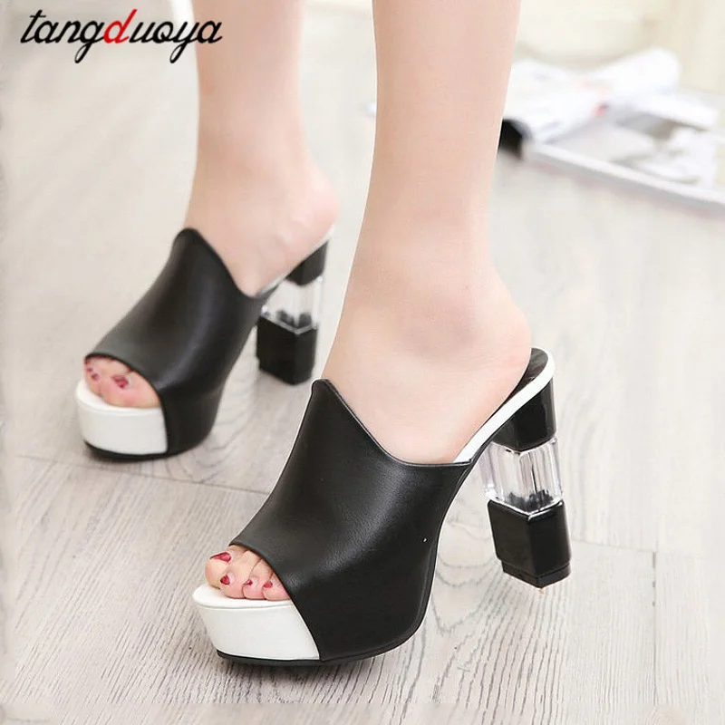 Сандалии женские на платформе и высоком каблуке Босоножки с открытым носком