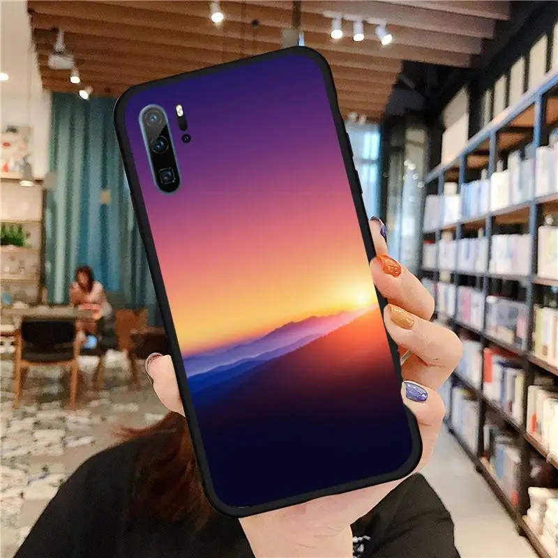 

Sunset sunset warm romance Phone Case For Huawei honor Mate P 9 10 20 30 40 Pro 10i 7 8 a x Lite nova 5t Soft Silicone Shell