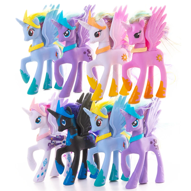 

My Little Pony 14cm Cartoon Rainbow Unicorn Pony Fluttershy Sparkle Rarit Anime Action Figure Model Children Xmas Gift