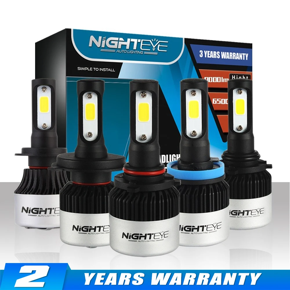NOVSIGHT супер яркие фары автомобиля H7 светодиодный H4/HB2/9003 H8/H9/H11 HB3/9005 HB4/9006 72W для 9000LM
