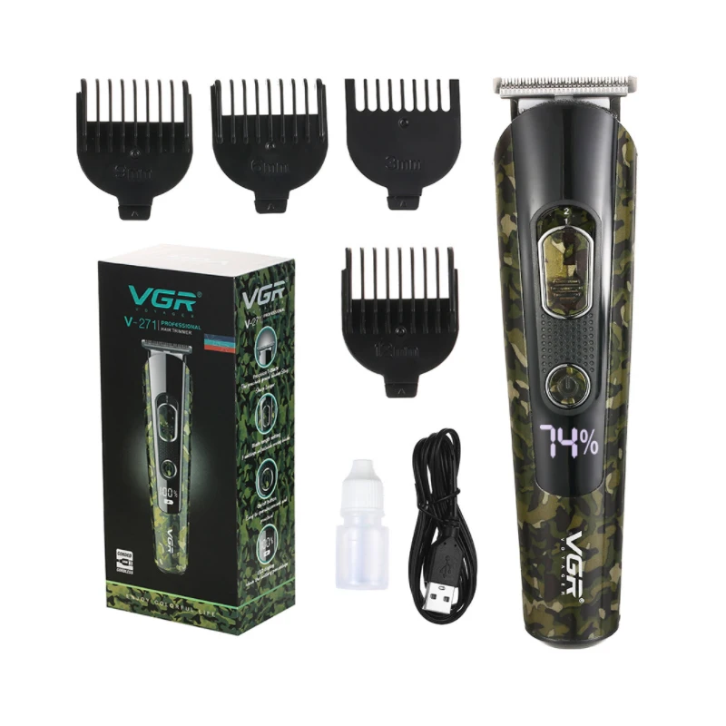 

VGR Electric Hair Clipper LCD Display Waterproof Breard Trimmer Shaver Trimmer Blade Men Barber Hair Cutting Machine Home Tools