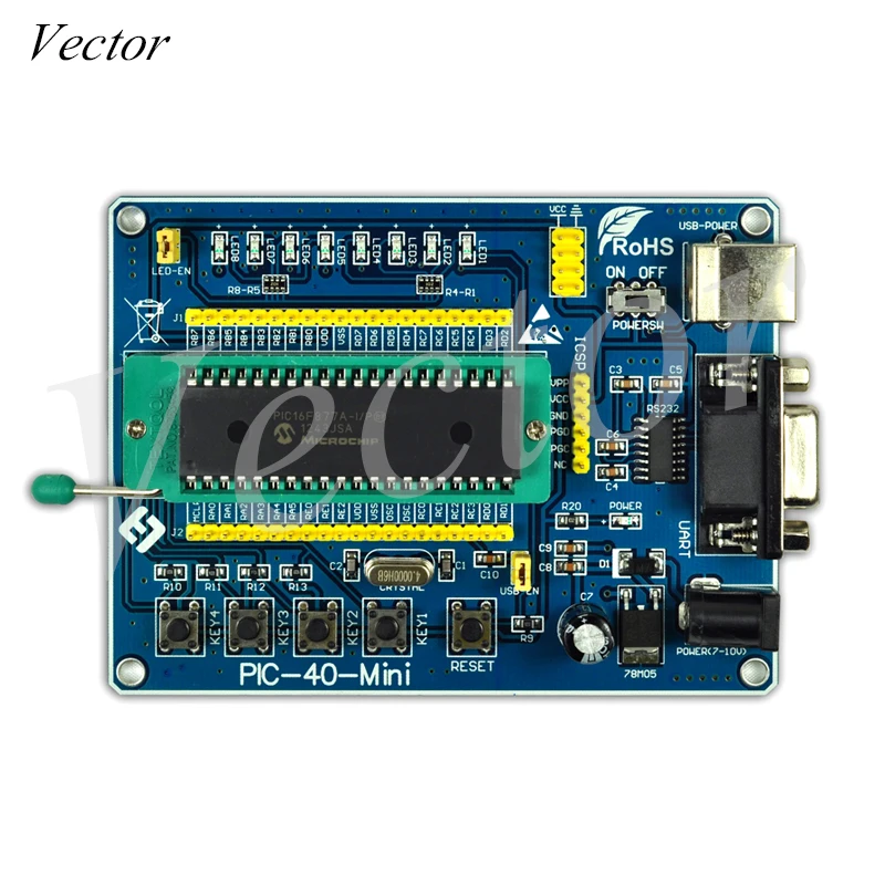 Плата для разработки PIC/плата обучения PIC/PIC-40-MINI с чипом PIC18F4550 разработка USB |