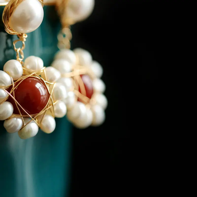 SINZRY модные натуральные пресноводные жемчужины ручной работы круглый цветок