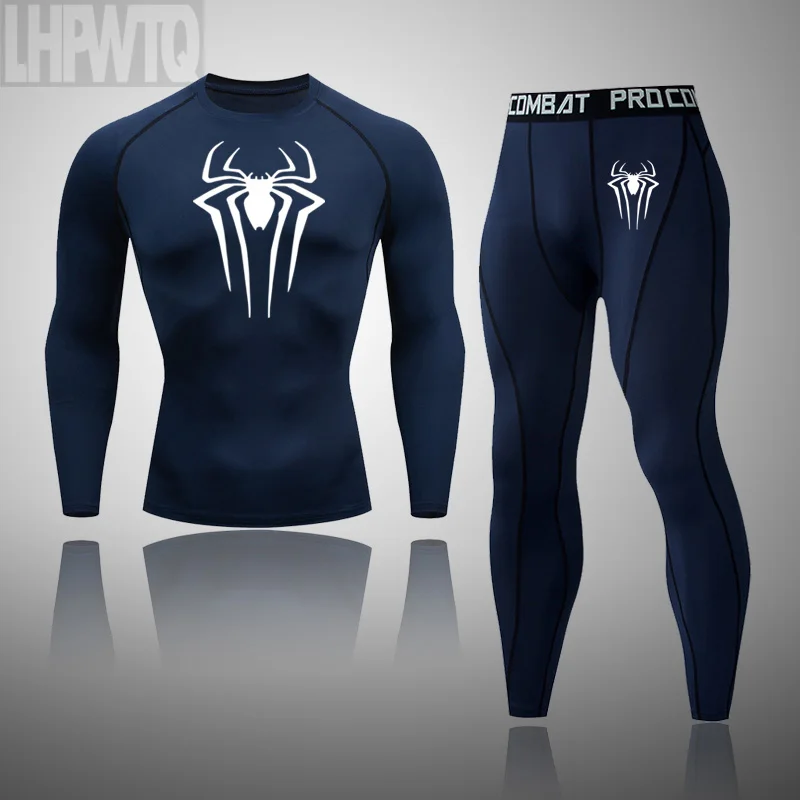 2021 Ski Suit Men Compression Gym Fitness Running Clothing Quick-Drying Sportswear Men's Thermal Underwear Winter New Track | Спорт и