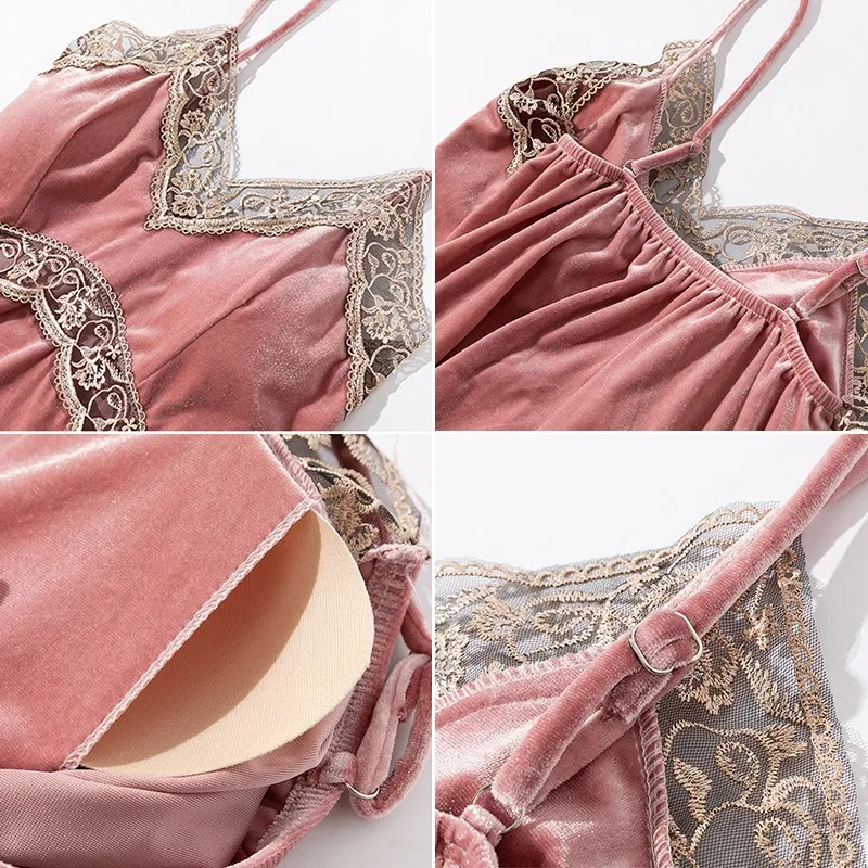 

Female Velour 3PCS Pajamas Suit Sleep Set 2021 New Sleepwear Nightwear Homewear Casual Kimono Bathrobe Gown Intimate Lingerie