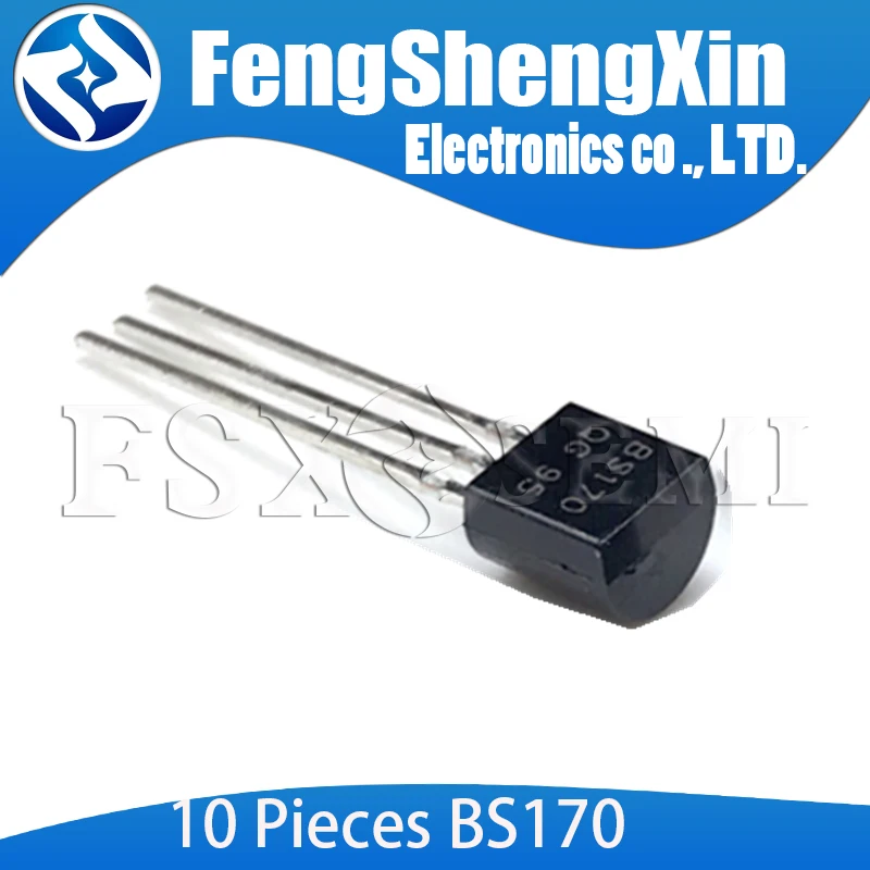 100 шт. BS170 TO-92 PNP 0.5A n-канал 60-V (D-S) MOSFET | Электронные компоненты и принадлежности