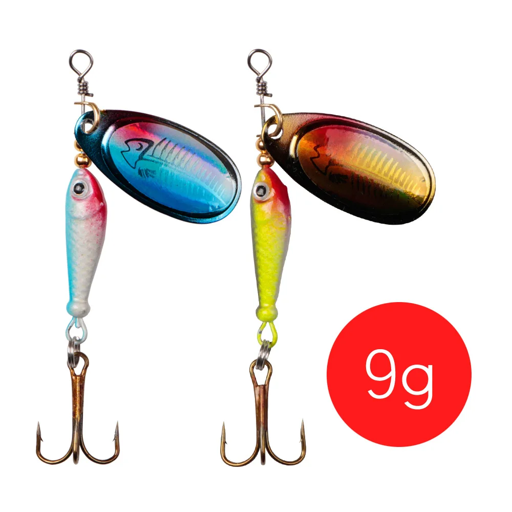 

Spinner Hard Baits 9g Fishing Lures Metal Wobblers CrankBaits Jig Shads For Fly Fishing Shone Sequin Trout Spoon Bass Bait Pesca