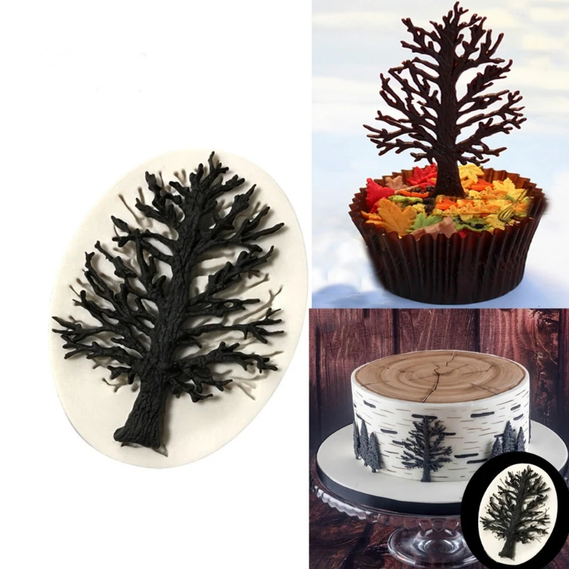 

Cake Molds Pastry Tools Pressable 3D Nature Theme Tree Shape Press Baking Utensils Food-Grade Silicone No-Stick Durable