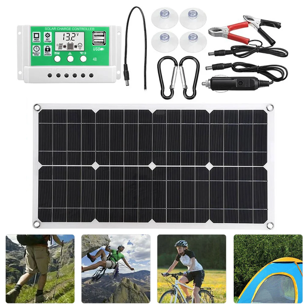 

1 set of Solar Power Panel Emergency Solar Mobile Power Car Solar Panel Board