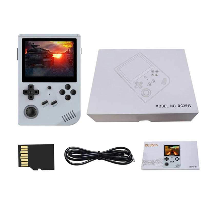 

2021 New RG351V 128G 3.5 inch Screen Game Console Retro Mini Portable Pocket Open Source System Handheld Games Console