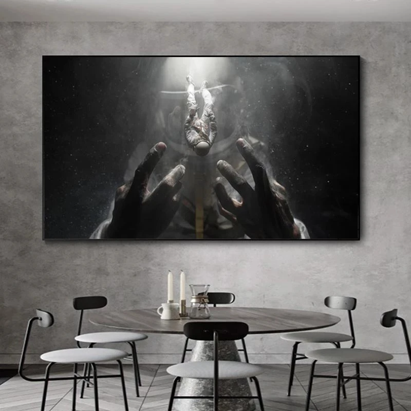 Абстрактные астронавты холсты печать плакат настенное искусство для