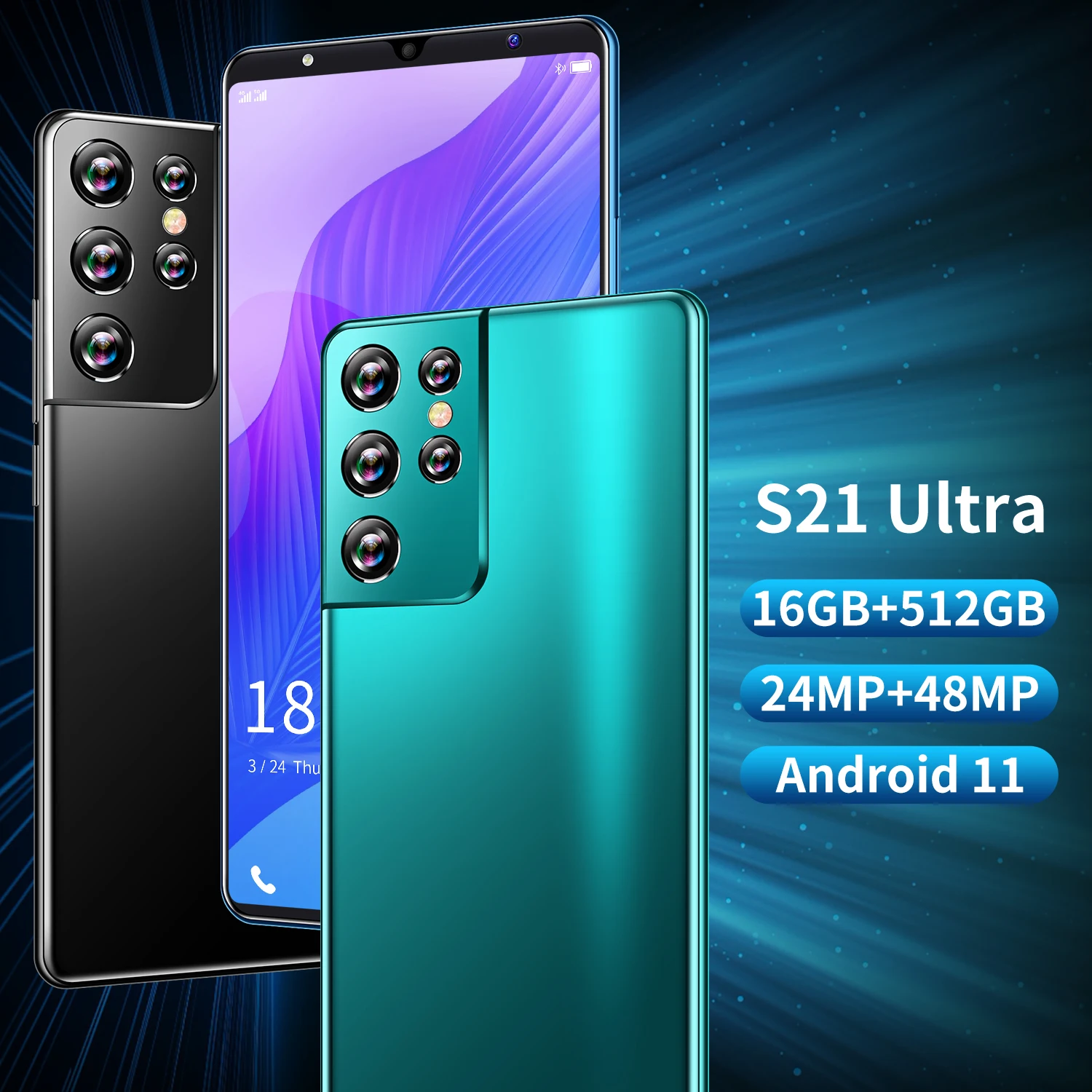 

Top Selling Galay S21 Ultra 16GB+512GB Smartphone 4G 5G LTE 11 Core Snapdragon888 Cellphone 6.1Inch Fingerprint ID Mobile Phone