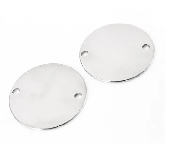 

10pcs/lot 30mm Round Connector Metal Alloy Pendant For DIY bracelet Jewelry Making fg4s
