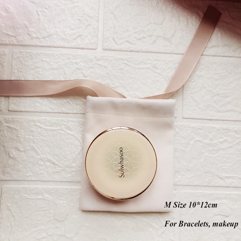 Бархатные Мешочки для ювелирных изделий с бантом и помадой косметическая