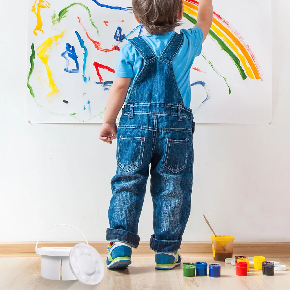 

1pc Artist Brush Basin Paint Brush Washer with Brush Holder Painting Pallet