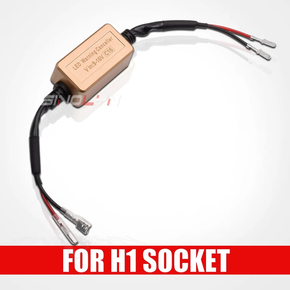 

Светодиодные лампы Sinolyn H1 H4 H7 H11 D2, предупреПредупреждение ющие декодеры Canbus, без ошибок для Bi светодиодный/противотуманных фар, 9-16 В