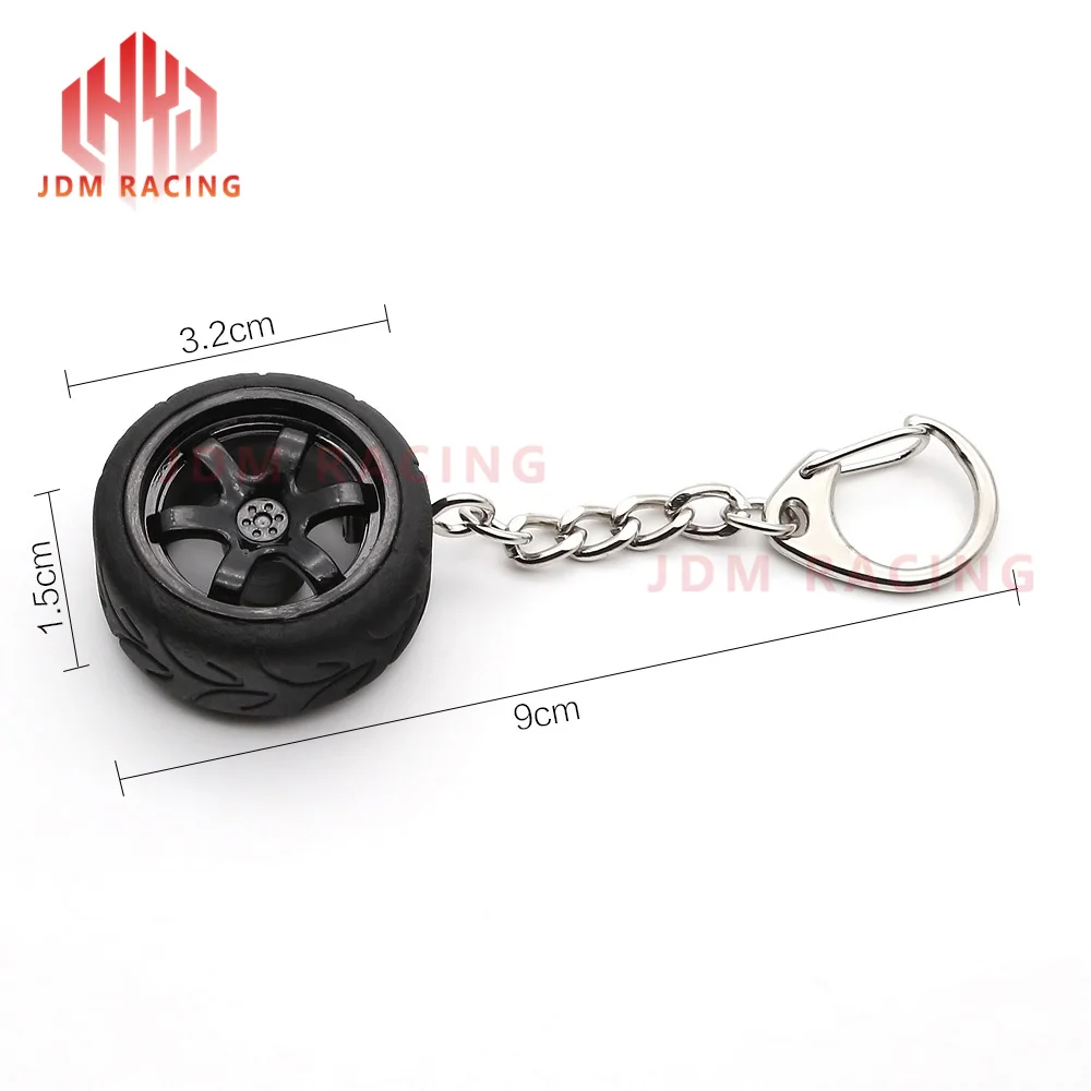 Хот Креатив Ауто Парт Модель ТЕ37 Сикс Стар Вил Рим Тайер Кейчейн Кейринг Ключевая цепочка Ключобр Стальной кованый ключ-подвеска Автомобильные аксессуары