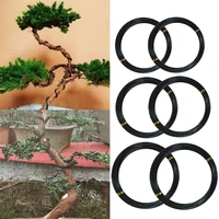 6 roll 5m aluminum tree training wires garden bonsai beginners trainers artists plants trees training wire 1mm1 5mm2mm black