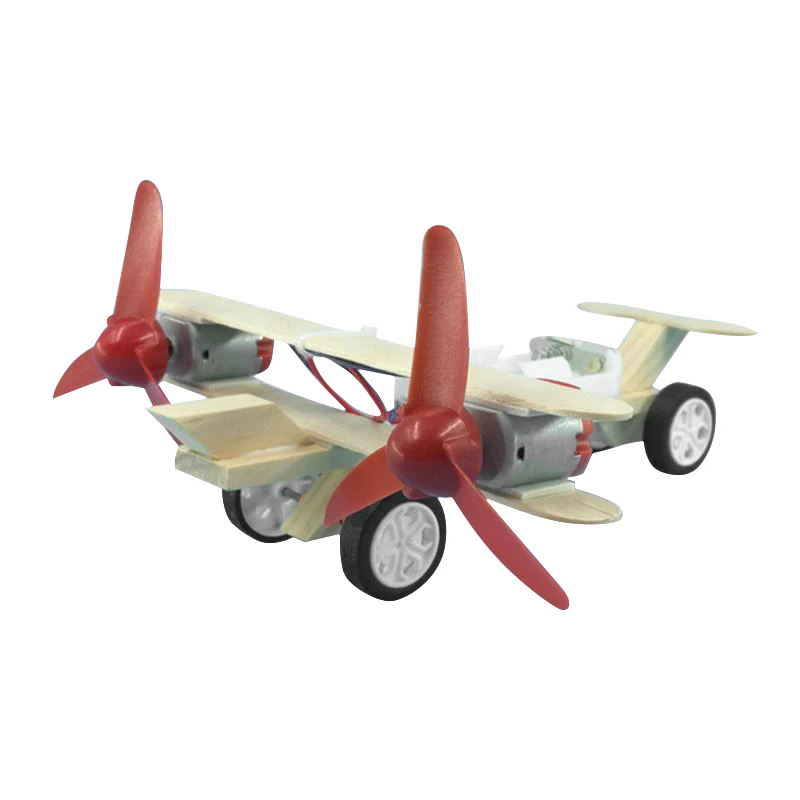 Kid Assembling Electric Toy Wooden Glider Airplane Model DIY Handmade Taxiing Blocks Kit Educational | Игрушки и хобби
