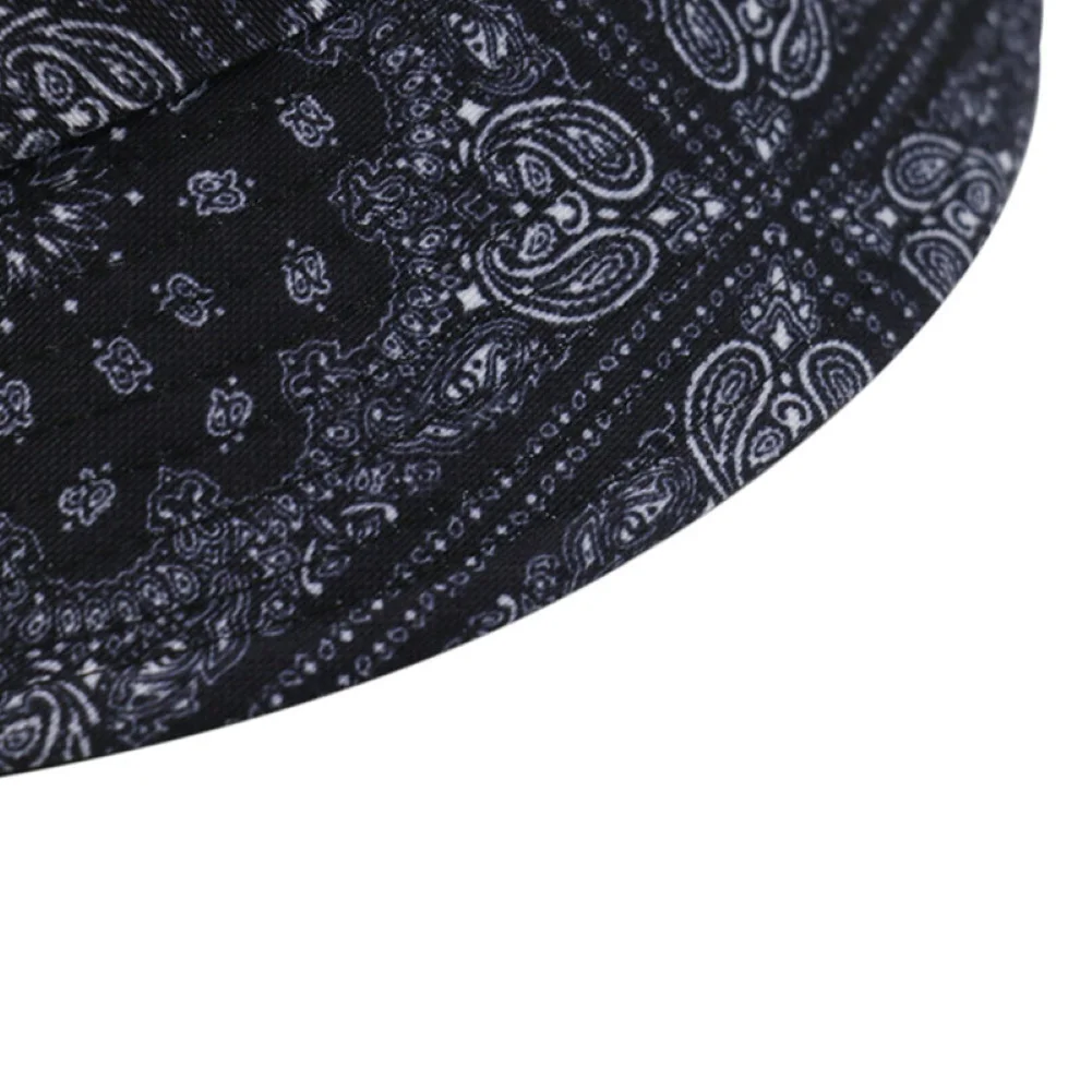 

Fashion Women Paisley Cashew Print Outdoor Folding Reversible Sun Hat Bucket Cap UV Protection chapeau femme 2020