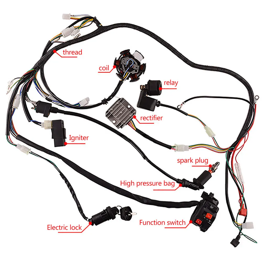 Полный Жгут проводов ткацкий для квадроцикла ATV багги автомобильные запасные