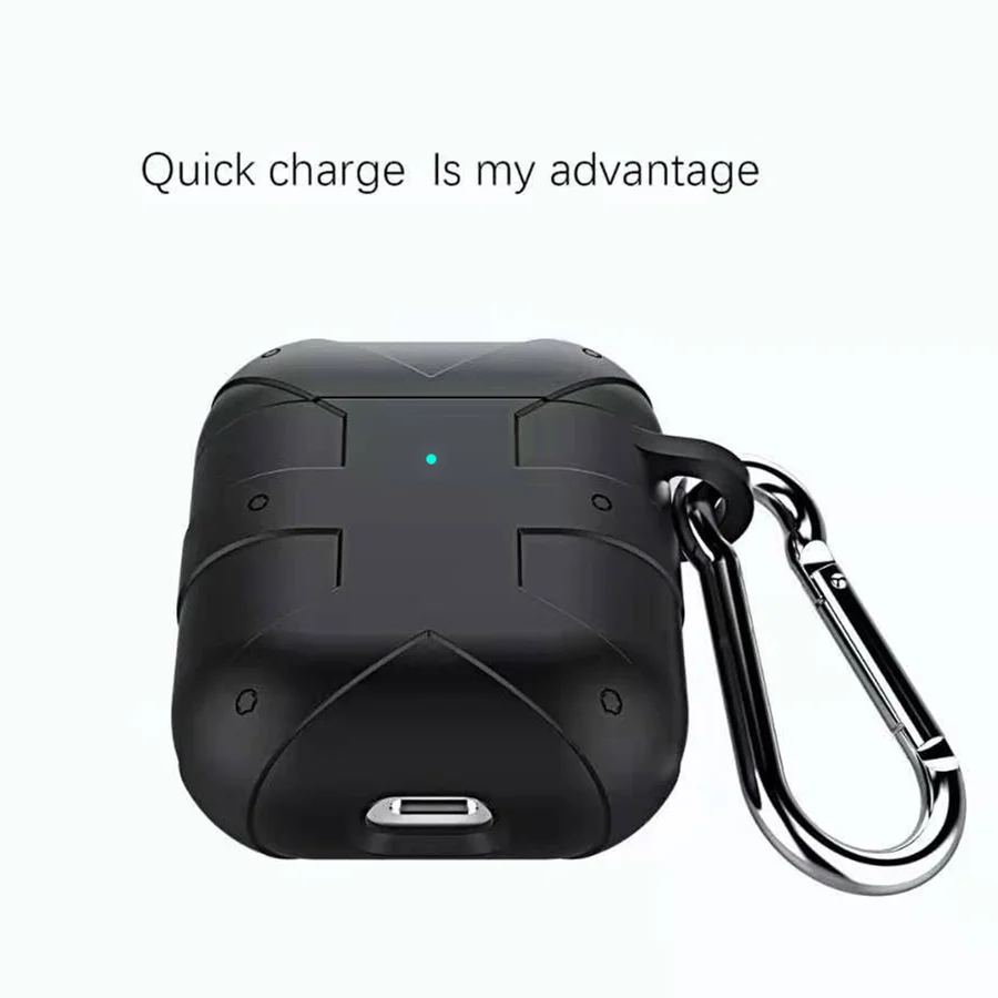 Классный Мужской защитный чехол для Airpods, чехол, Bluetooth, беспроводные наушники, чехол для наушников Airpods 2, чехол, Funda, аксессуары