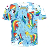 new summer t shirt unisex short sleeve 3d printing t shirt anime series unicorn spinach crew neck pullover xxs 6xl wholesale