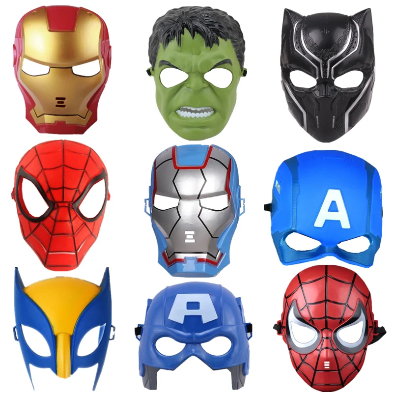 Маска супергероя Marvel на Хэллоуин ролевые персонажи аниме Мстители Человек-паук