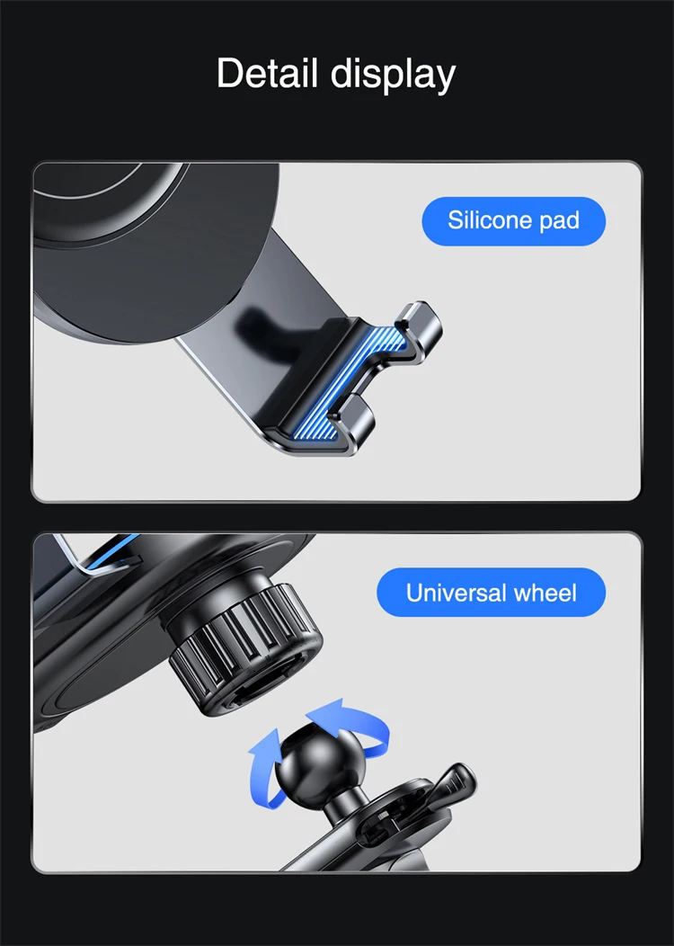 

15W Wireless Charger Qi Car Holder for iPhone 11 Samsung Xiaomi Intelligent induction Fast Wireless Charging with Air Vent Mount