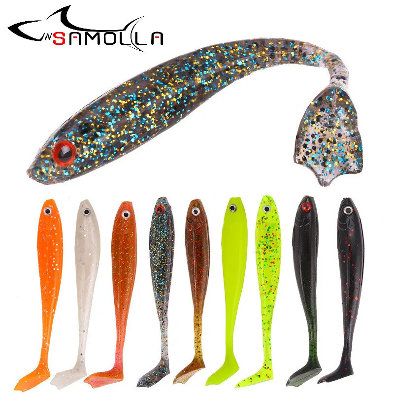 Soft Lure T Tail Fishing Lure Bait Weights 5g/8.4cm Fishing Tackle Saltwater Lures Isca Artificial Ephemera Soft Bait Fake Fish