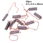 10 шт., щётки для электродвигателя, 4,5x6,5x20 мм