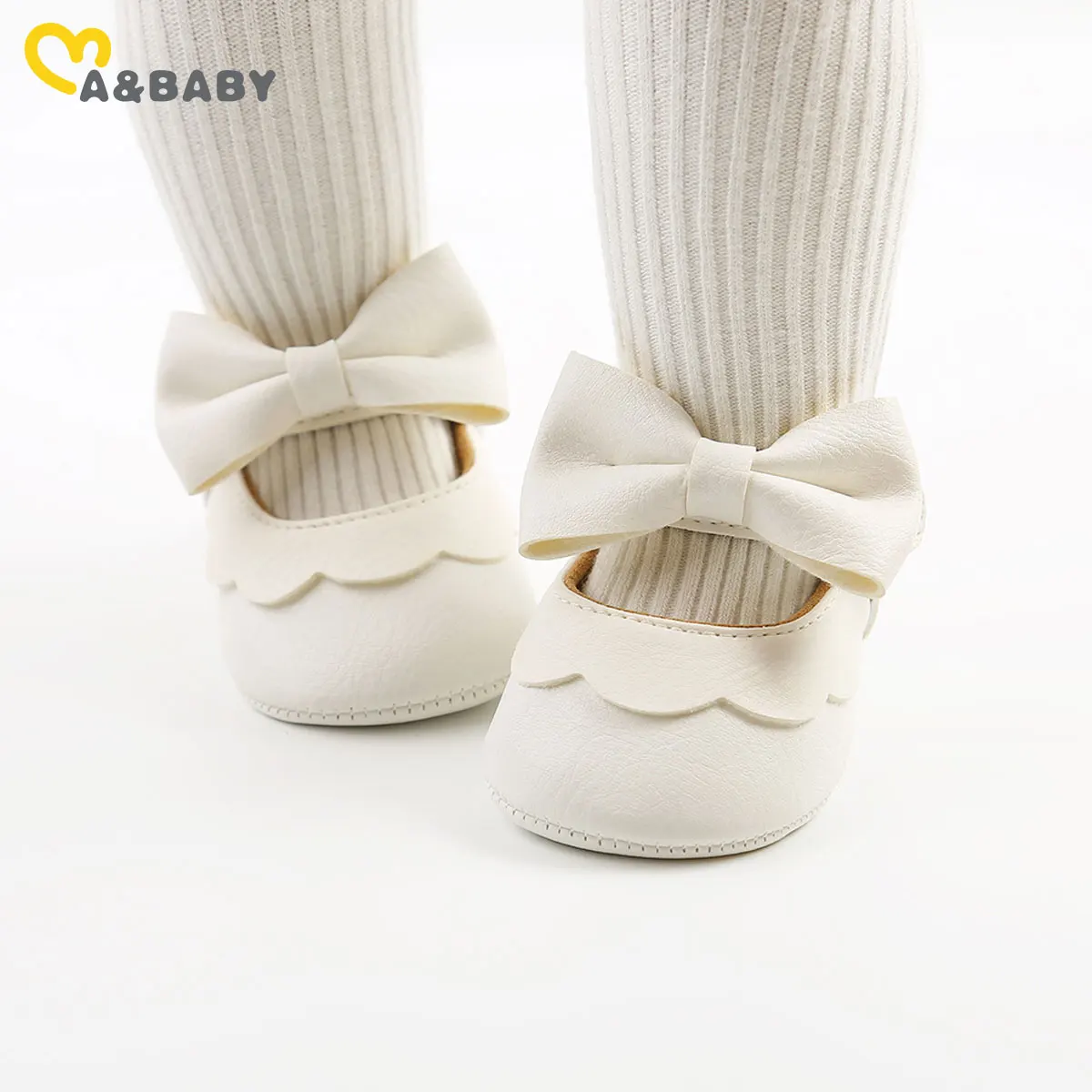 

Ma&Baby 0-18M Toddler Newborn Infant Baby Girls Shoes Pu Leather Bow First Walkers Princess Anti-Slip Shoes Birthday