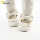 Ma  BabyМалыш новорожденный младенец обувь для маленьких девочек 0-18 месяцев; Обувь для первых шагов принцессы из искусственной кожи с бантом; Нескользящая обувь для дня рождения