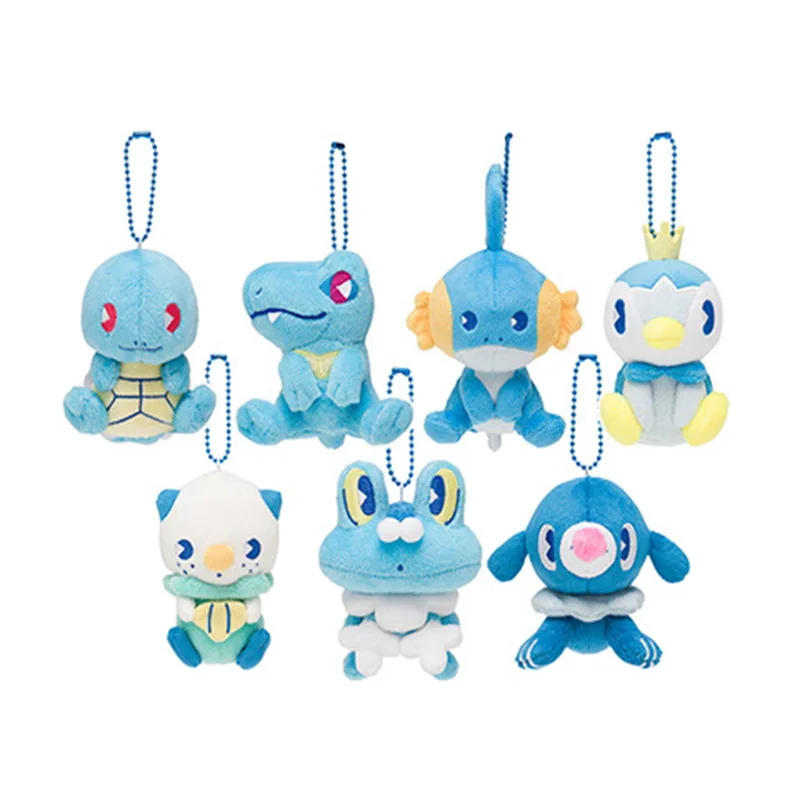 Мультяшный водяной брелок Аниме кавайный Сквиртл тотоиндил Piplup Froakie набивной