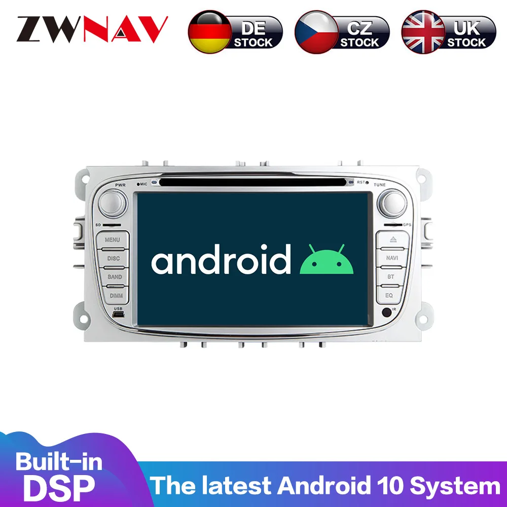Android 10 0 4G + 64GB Автомобильный мультимедийный плеер GPS авто радио для FORD Focus/Mondeo/S MAX/C