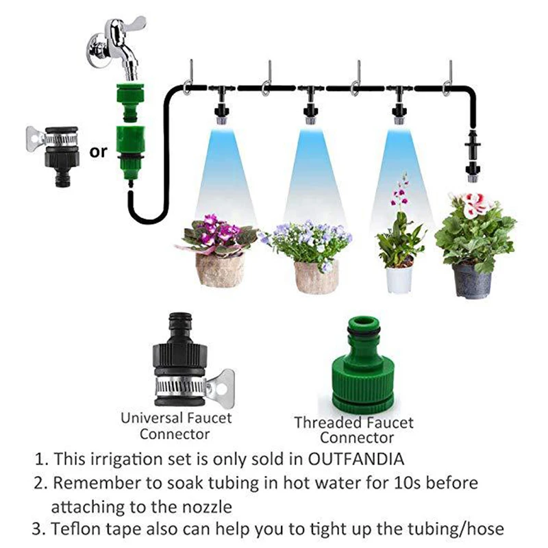20 м DIY микро-воды для полива и орошения Системы Парниковый Сад Завод
