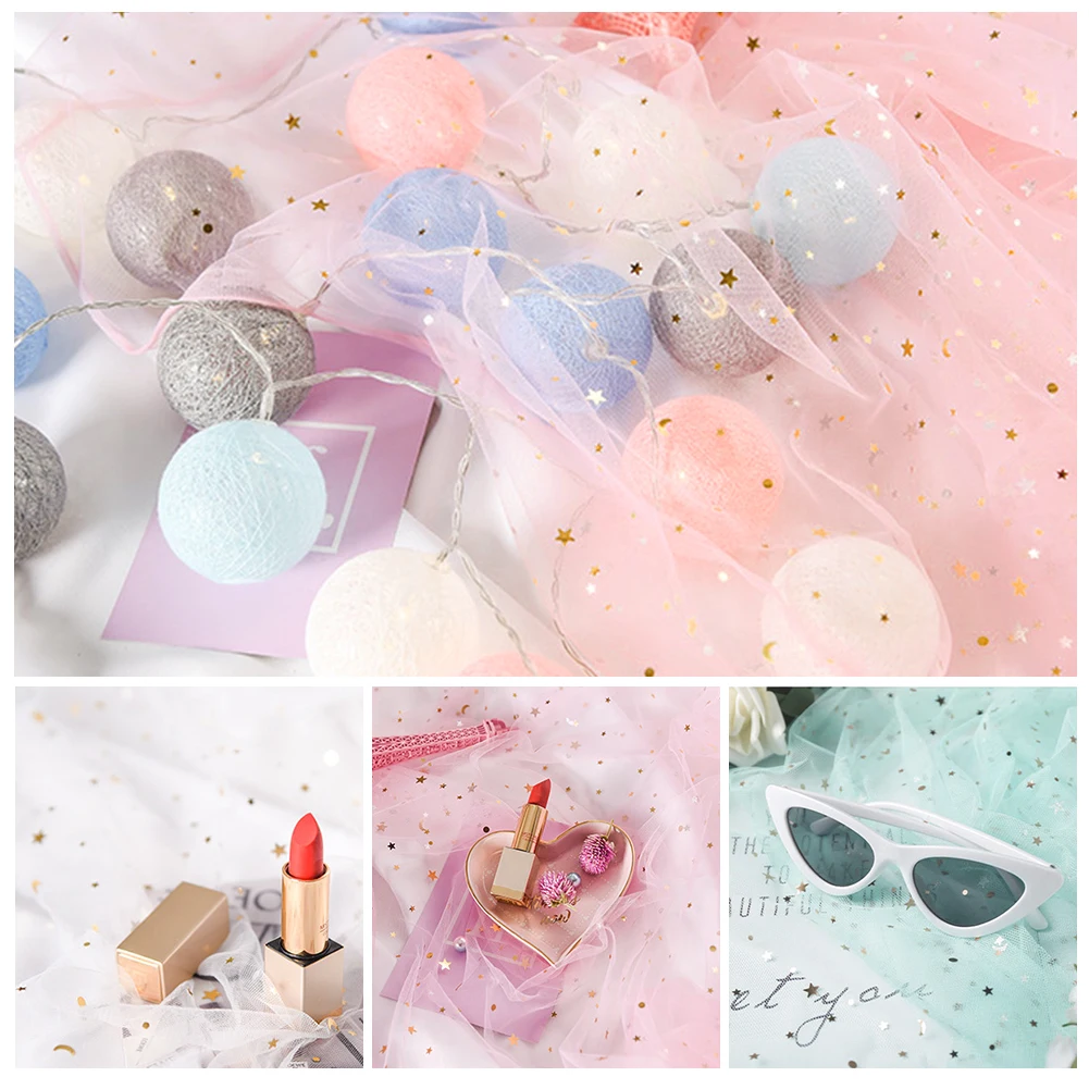 Реквизит для продукта фотосессия яркий Тюль Студия фото фон ткань ногтей серьги