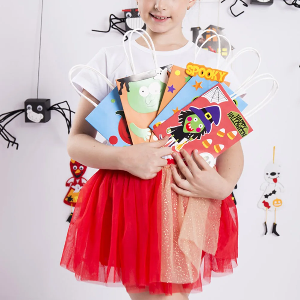 3 шт. Бумага подарочные пакеты с ручками для Хэллоуина поставок вечерние магазин