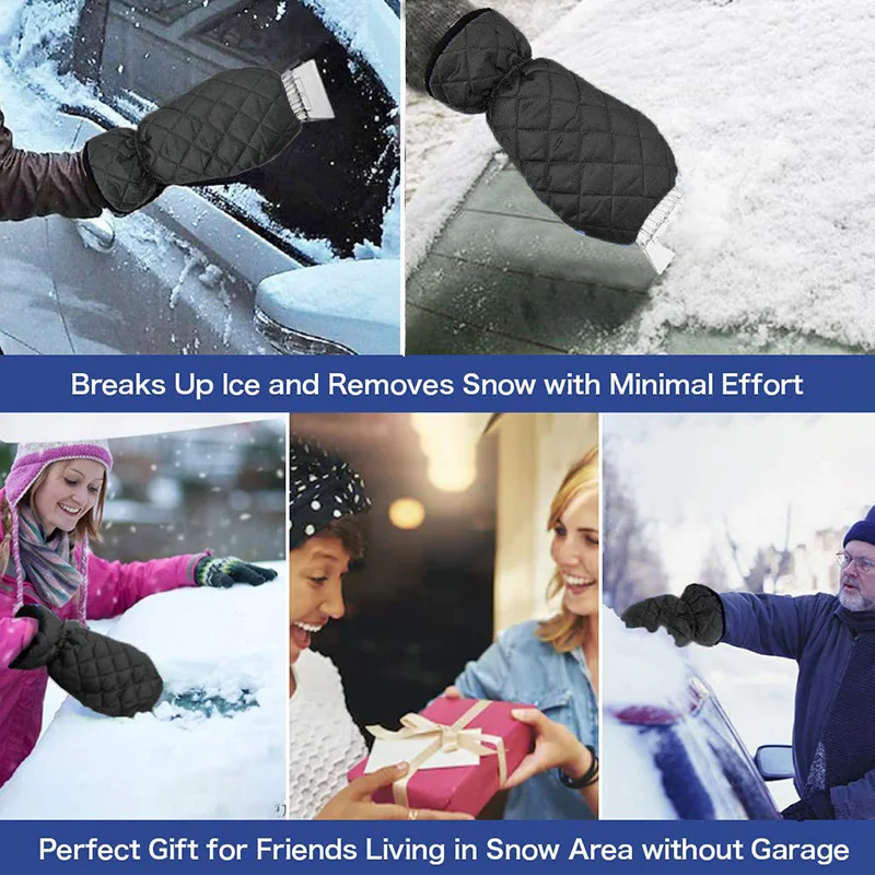 Горячие 1 шт. автомобильные снежные перчатки скребок водонепроницаемый лобовое