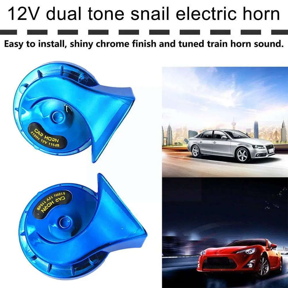 

12V Waterproof 115dB Universal 12V 420DB Electric Air Horn Raging Sound Car Auto Loud Siren Truck Parts Boat Replacement W3U1