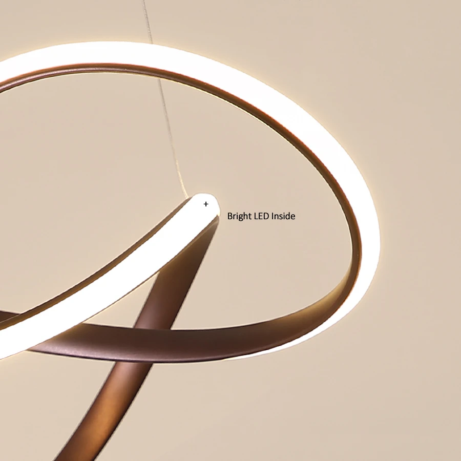 

Modern Irregular LED Chandelier Light Aluminum Acrylic Ceiling Hanging Lamp Dining Room Pendant Restaurant Suspension Light