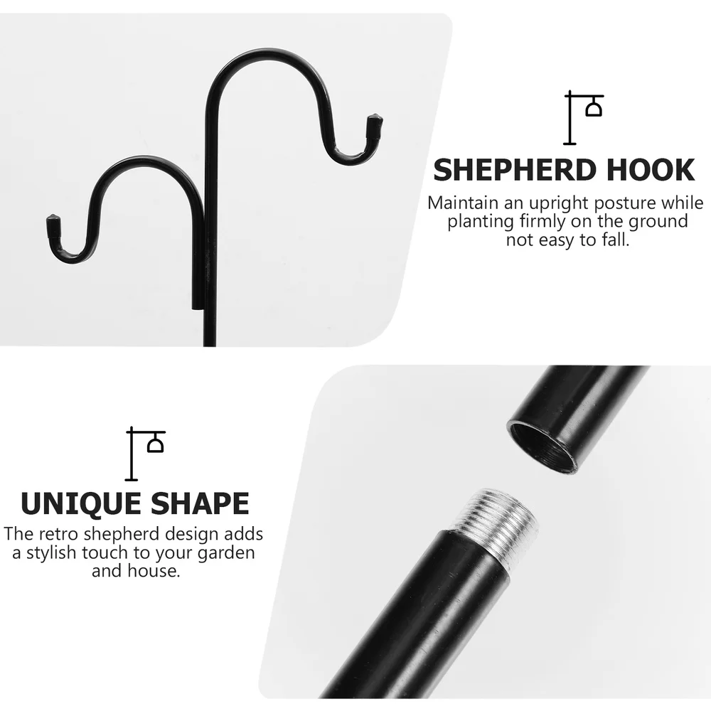 

1 Pc Garden Lamps Hangers Yard Streetlamp Hooks Shepherd Hooks Iron Hanging Hook